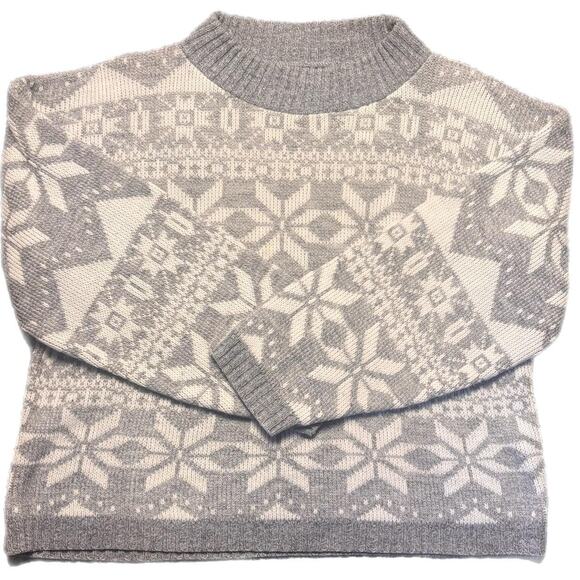 Nordic inspired grey and white sweater (L) - Picture 1 of 3